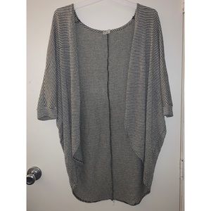 Black and white striped sweater shrug